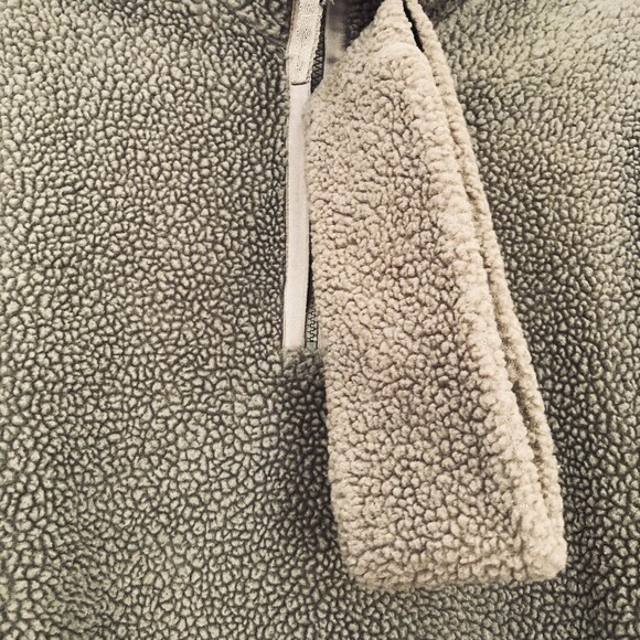 SOLD!!  GAP Small Brown Sherpa 1/4 Zip Oversized Pullover Sweatshirt Scrunchie - Picture 3 of 8